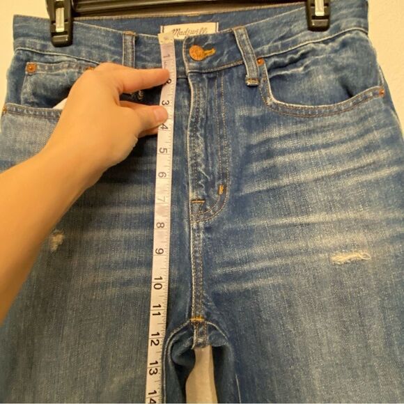 Madewell Perfect Vintage Straight 100% cotton Jean Mom Med Wash Leg Pants - 27 - Picture 7 of 10
